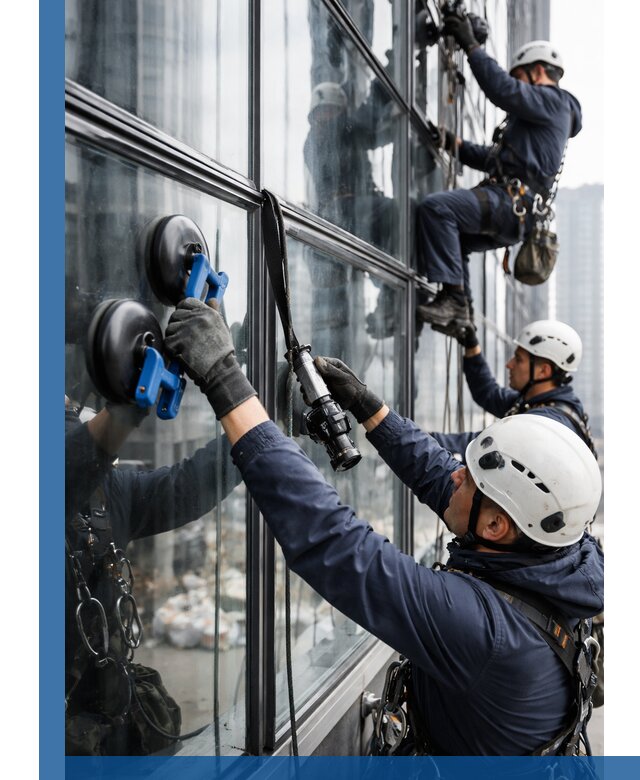 Радиусное остекление фасадов под ключ в Добрянке с гарантиями