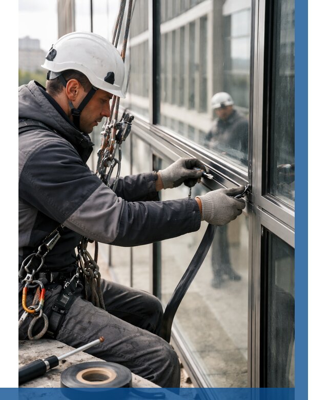 Ремонт витражных конструкций в Добрянке от 3536 р. | ВЫСОТНИК-Дбр