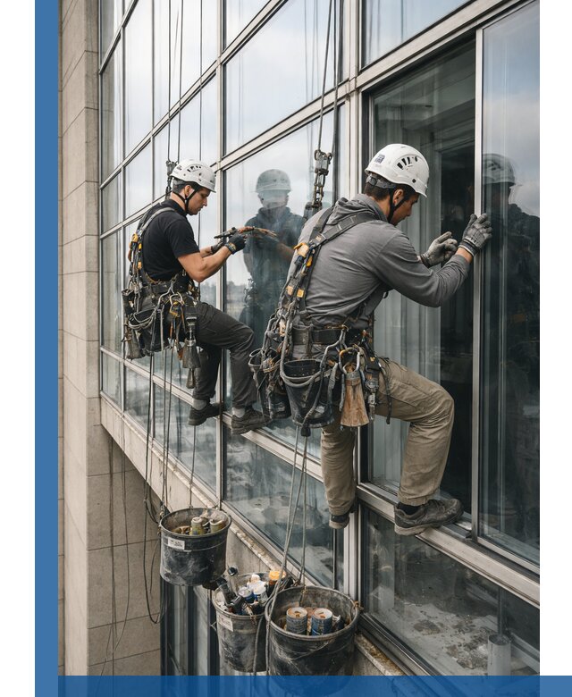 Ремонт витражных конструкций и фасадного остекления в Добрянке