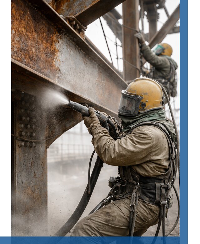 Пескоструйная очистка металлоконструкций в Добрянке по 606 р.  ВЫСОТНИК-Дбр