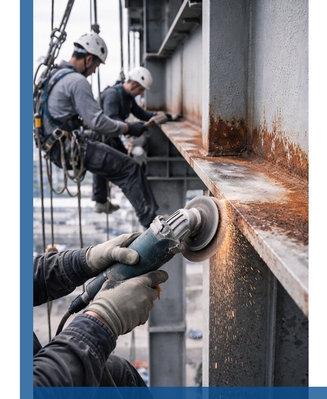 Зачистка металла от ржавчины и подготовка поверхностей в Добрянке