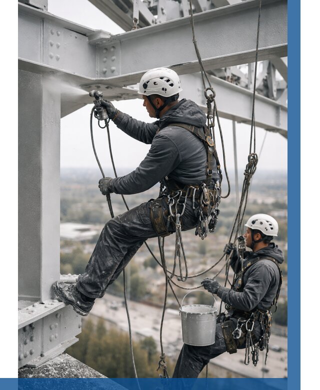 Покраска металлоконструкций на высоте в Добрянке 354 р |ВЫСОТНИК-Дбр