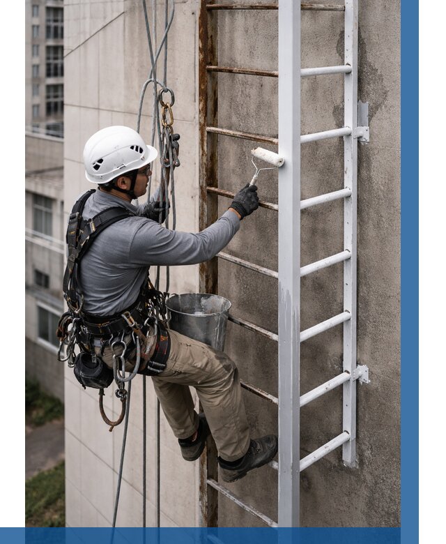 Покраска пожарных лестниц в Добрянке от 4546 р. | ВЫСОТНИК-Дбр