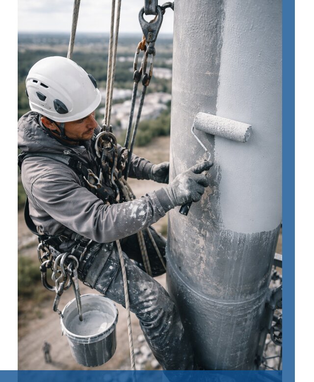 Покраска мачт связи под ключ в Добрянке от 859 р. | ВЫСОТНИК-Дбр