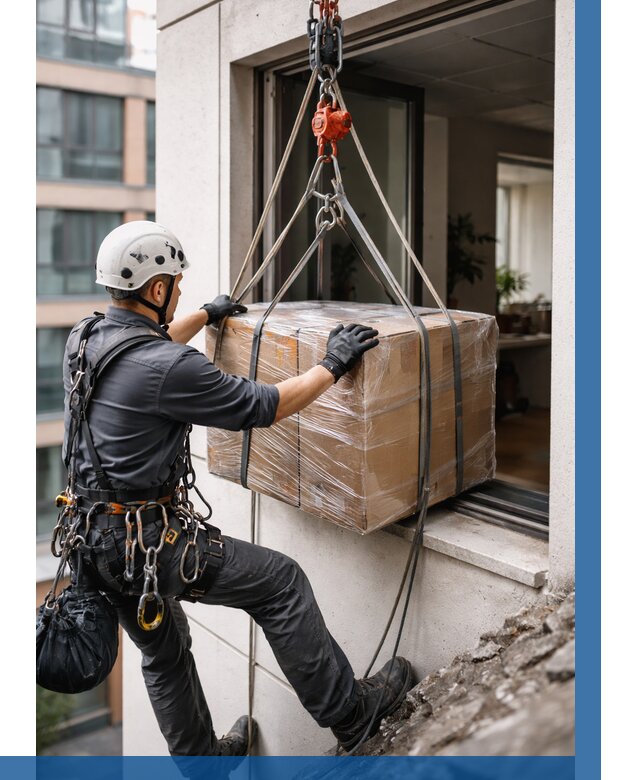 Подъем груза через окно в Добрянке от 4546 р. | ВЫСОТНИК-Дбр