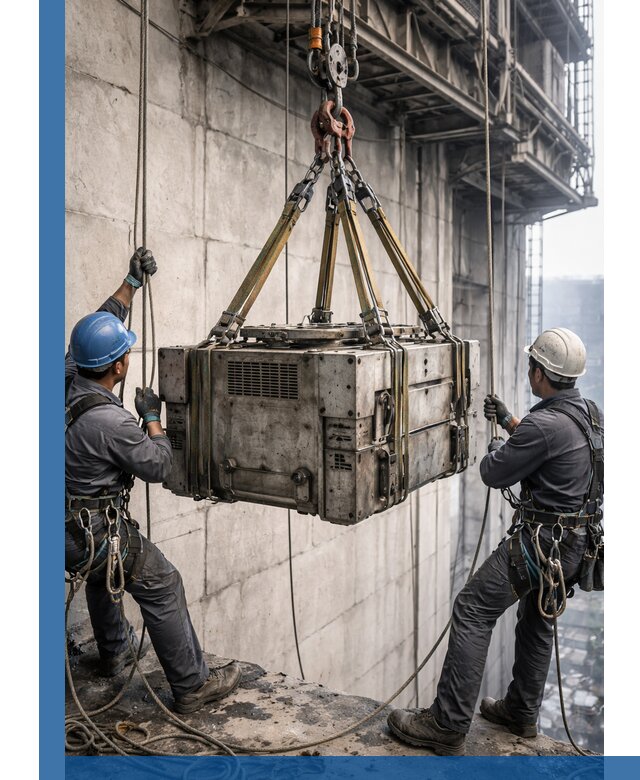 Такелажные работы на высоте, подъем и монтаж грузов в Добрянке