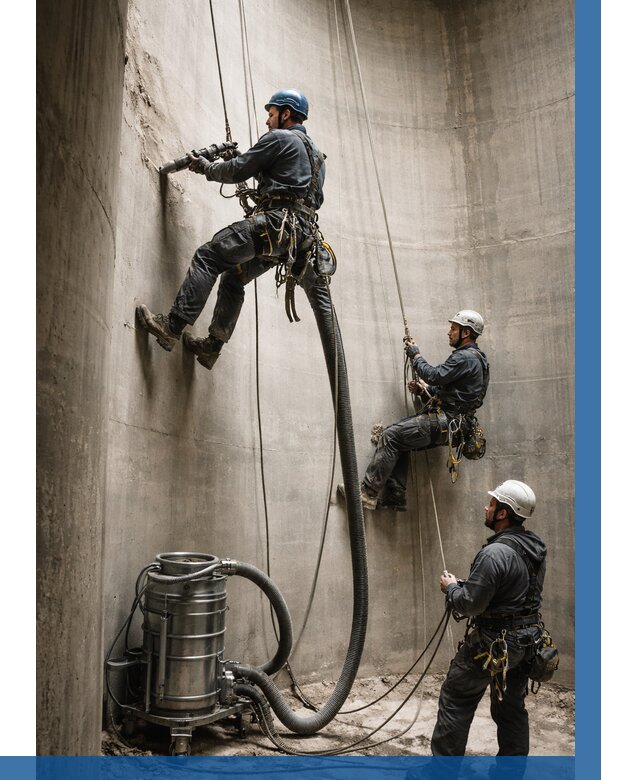 Зачистка силосов в Добрянке от 4546 р. Договор и смета ВЫСОТНИК-Дбр