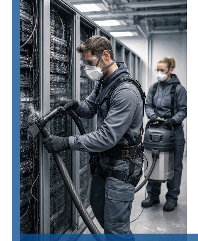 Обеспыливание серверной комнаты в Добрянке, профессиональная очистка