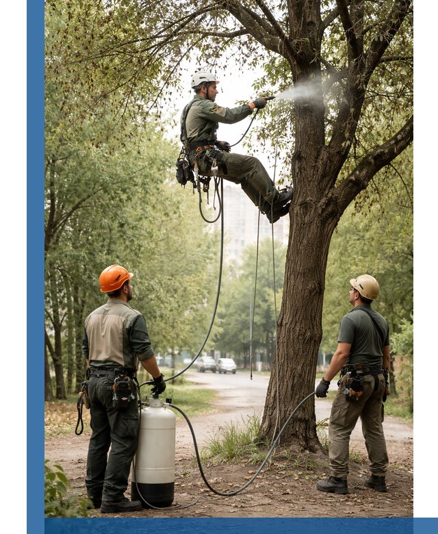 Обработка деревьев от вредителей в Добрянке профессиональная защита