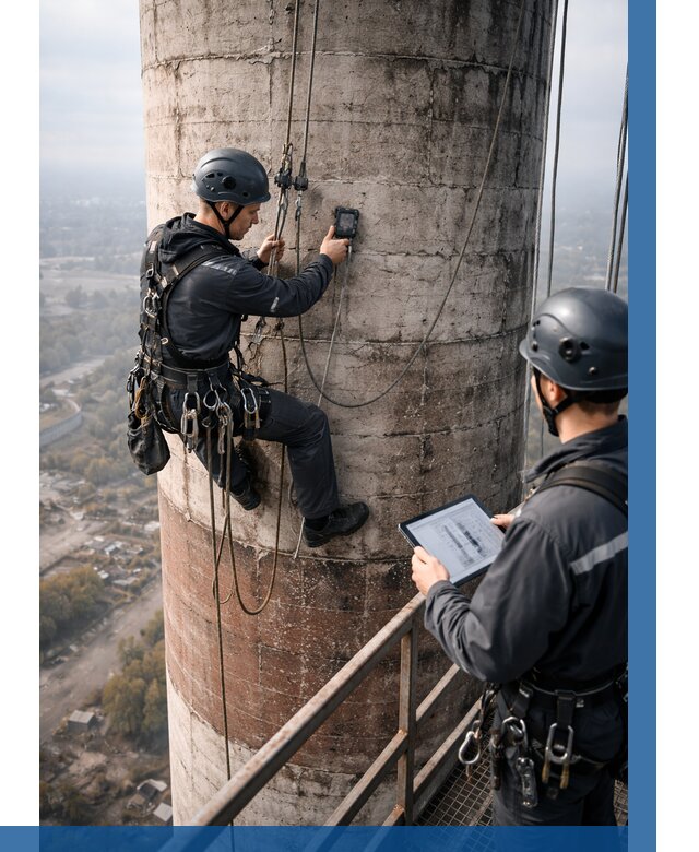Обследование дымовой трубы в Добрянке от 8082 р. | ВЫСОТНИК-Дбр