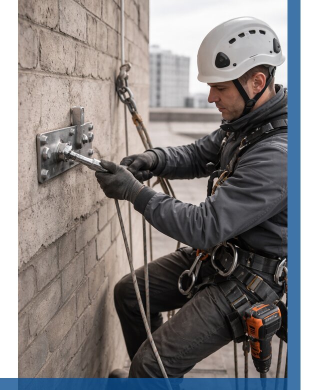 Установка анкерных точек в Добрянке от 3536 р. | ВЫСОТНИК-Дбр