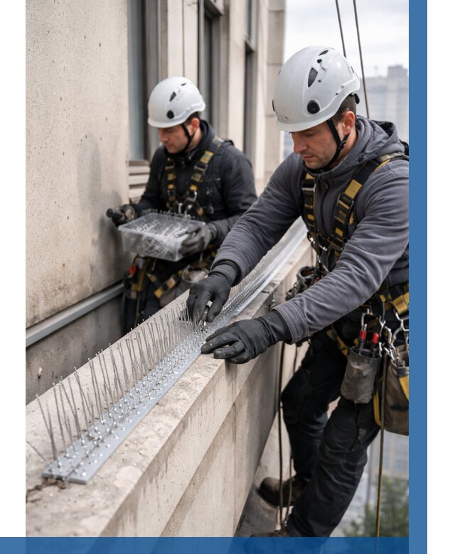 Установка шипов от птиц в Добрянке от 859 р. | ВЫСОТНИК-Дбр