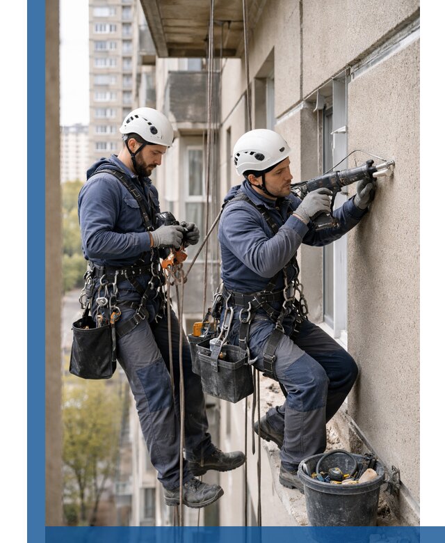 Промышленные альпинисты высотные работы и монтаж в Добрянке